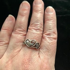 Vintage Sterling Silver Heart Ring
